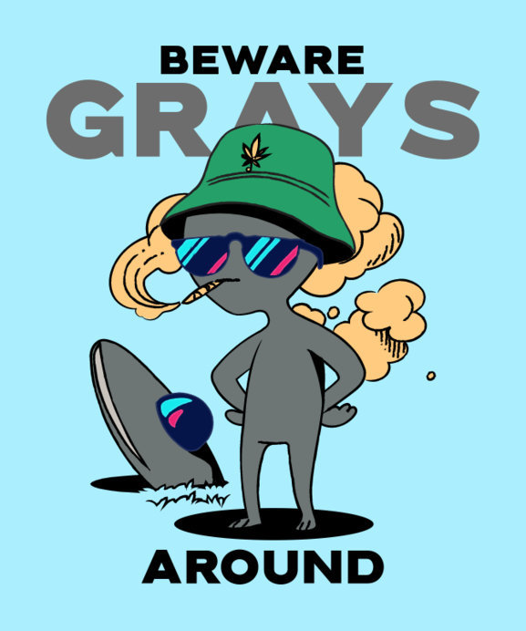 Placeit - T-Shirt Design Generator Featuring a Hippie Alien with a ...
