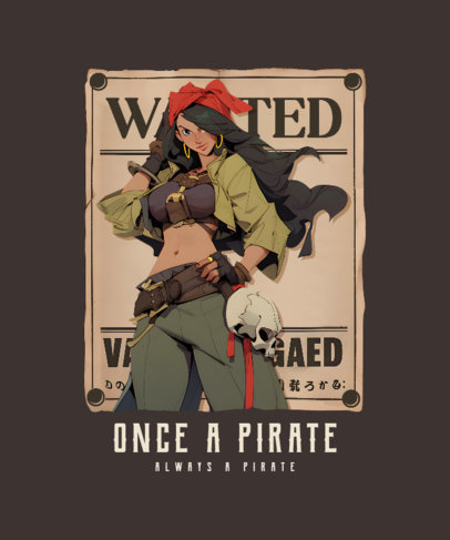 T-Shirt Design Creator With an Anime Character Inspired by One Piece