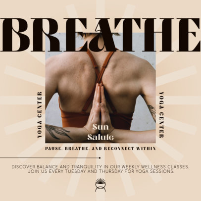 Wellness Instagram Post Maker for a Yoga Training Center 