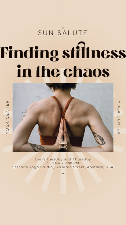 Wellness Instagram Story Maker for a Yoga Training Center 