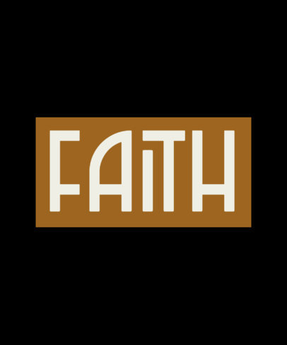 Faithful T-Shirt Design Template with a Sober Style 1413g-2849