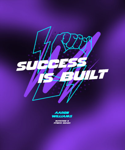 T-Shirt Design Maker Featuring a Fitness-Themed Quote