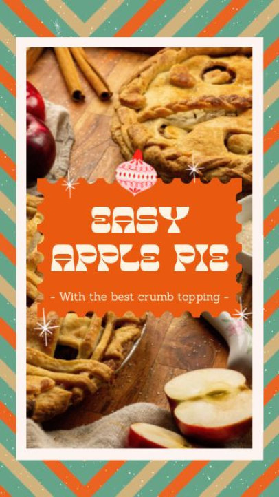 Holiday Instagram Story Video Creator Featuring a Christmas Apple Pie Recipe 7209
