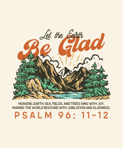T-Shirt Design Maker Featuring a Boho Aesthetic With a Christian Verse