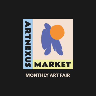Logo Generator for an Art Fair Featuring an Abstract Painting
