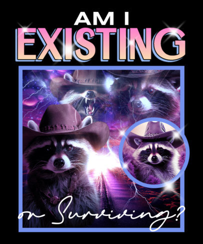 T-Shirt Design Maker Featuring AI-Generated Funny Animal Memes