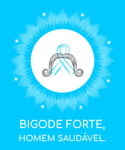 T-Shirt Design Generator with a Mustache Illustration and a Quote for Movember 1666l 6146