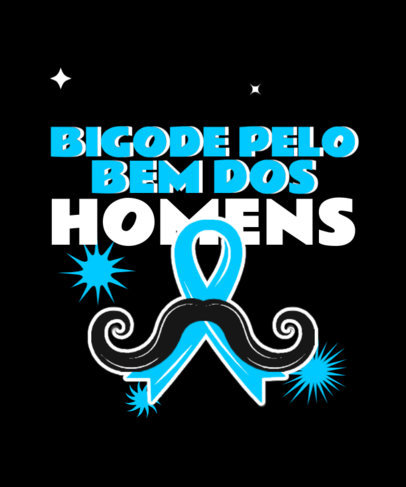 Movember-Themed T-Shirt Design Maker Featuring a Quote in a Bold Font 4581k 6146