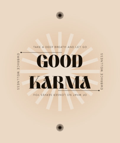 Wellness T-Shirt Design Maker Featuring a Quote for a Yoga Training Center