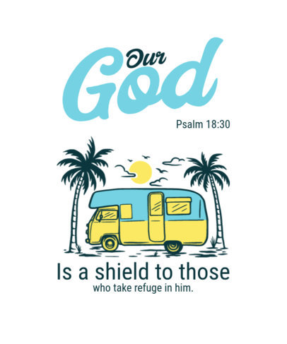T-Shirt Design Generator Featuring an Outdoor Landscape and a Christian Quote