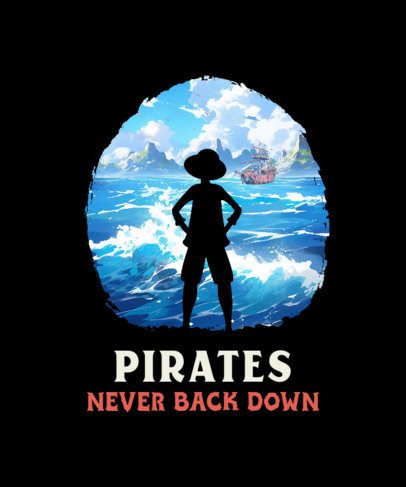 AI-Generated T-Shirt Design Creator Featuring a One Piece-Inspired Theme