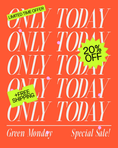 Instagram Post Maker Featuring Repetitive Text to Promote a Time-Limited Sale 6639