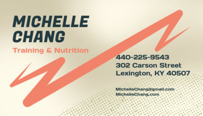 Back Business Card Generator for Personal Trainer and Health Coach
