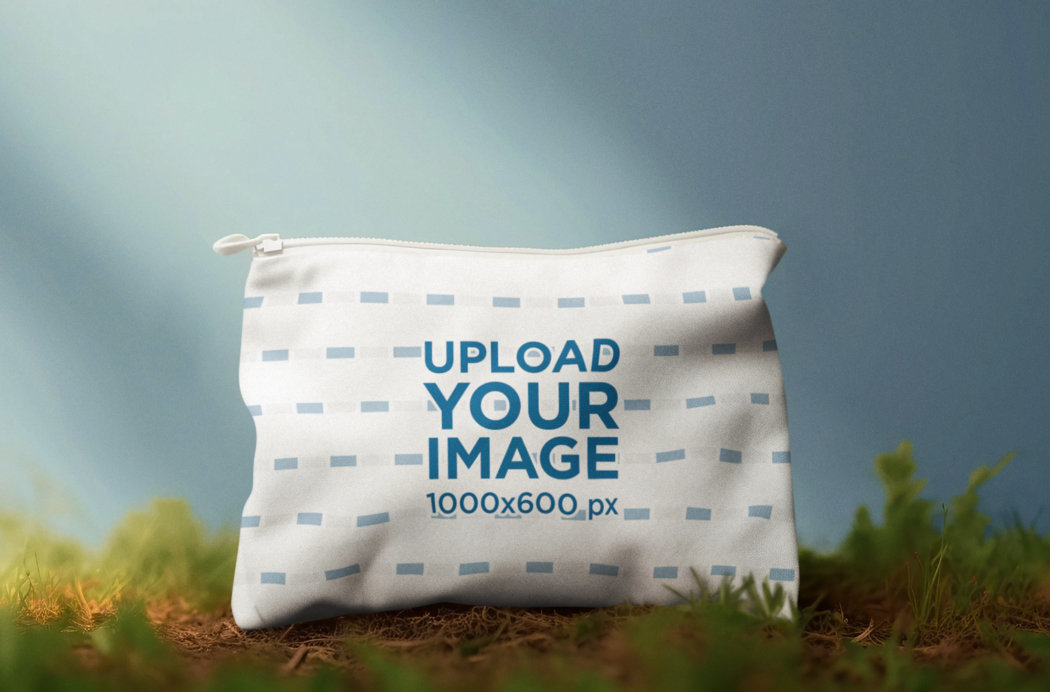 Placeit - AI-Created Mockup of a Sublimated Pouch for Beauty Products