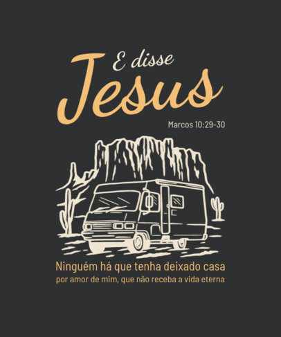 T-Shirt Design Template for Christians With a Jesus-Themed Quote
