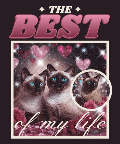 AI T-Shirt Design Generator Featuring a Funny Meme of a Cat 