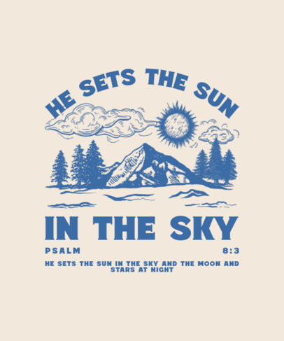 T-Shirt Design Creator With a Bible Verse and an Outdoor Boho Graphic