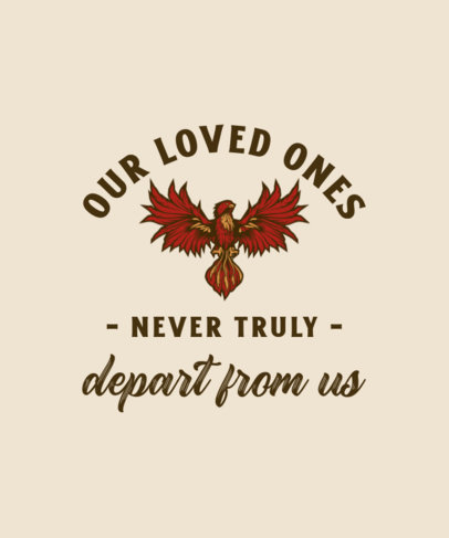 T-Shirt Design Maker Featuring a Dumbledore-Inspired Quote and a Phoenix