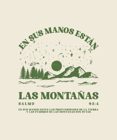 Boho-Themed T-Shirt Design Creator With a Christian Theme and an Outdoor Graphic