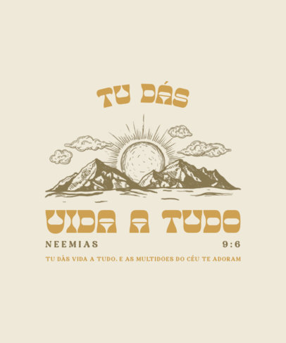 T-Shirt Design Maker With a Faith Quote and an Outdoor Illustration