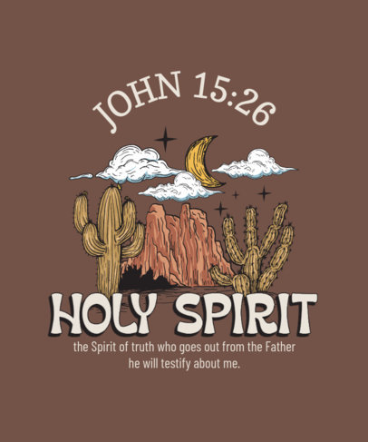 T-Shirt Design Maker for Christians Featuring a Bible Verse
