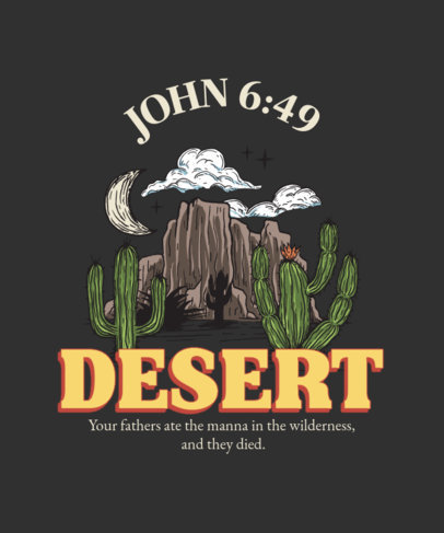 T-Shirt Design Creator Featuring a Boho Theme for Christians