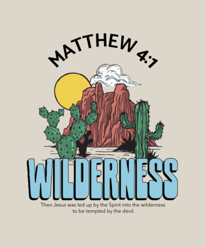 Religious T-Shirt Design Maker Featuring a Christian Theme