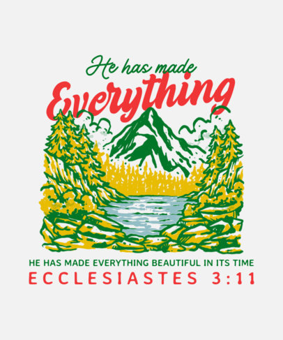 Christian-Themed T-Shirt Design Maker Featuring a Boho Style