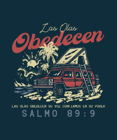 T-Shirt Design Maker Featuring a Landscape Graphic and a Christian Theme