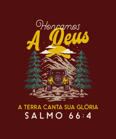 T-Shirt Design Generator With Faith-Themed Quote and a Boho Style