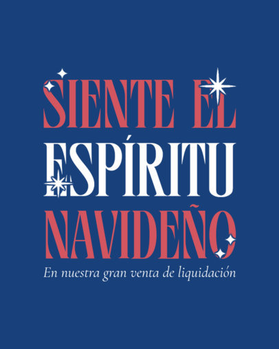 Instagram Post Creator Featuring a Christmas-Themed Quote for a Holiday Sale