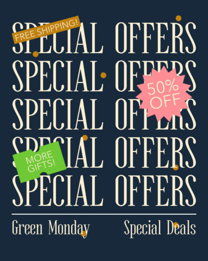 Instagram Post Template for a Green Monday Free Shipping Deal 6639e