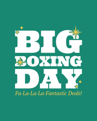 Instagram Post Maker with Bold Typefaces for a Boxing Day Sale 6640g