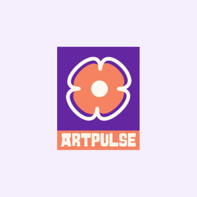 Online Logo Generator with a Flower Graphic for an Art Fair