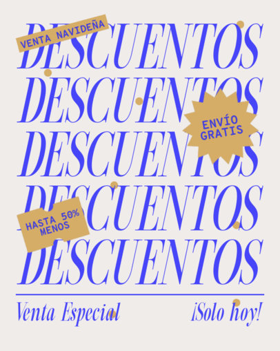 Instagram Post Generator with Repeated Text Promoting Xmas Discounts 6639b