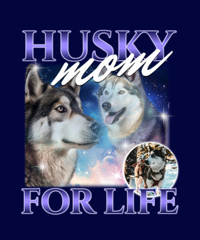 Meme-Inspired T-Shirt Design Maker Featuring a Funny Husky Graphic