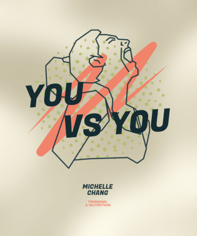 T-Shirt Design Generator for a Healthy Training Center Featuring a Quote