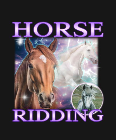 T-Shirt Design Creator Featuring an AI-Generated Horse Illustration
