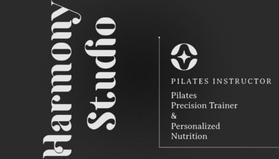 Fitness Front Business Card Generator for a Pilates Instructor
