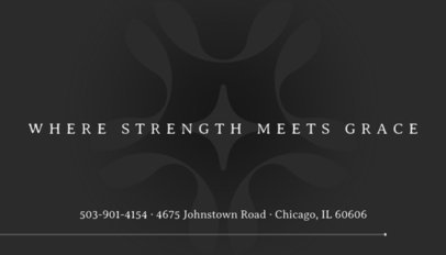 Fitness Back Business Card Generator for a Pilates Instructor