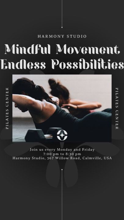 Fitness Instagram Story Generator for a Pilates Center