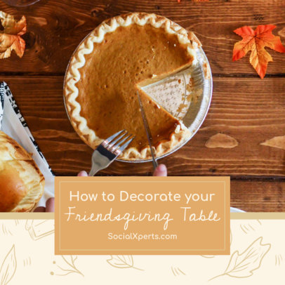 Instagram Post Creator with Ideas to Decorate a Thanksgiving Dinner Table 6139g