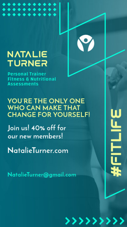 Instagram Story Generator for a Personal Exercise Training Plan