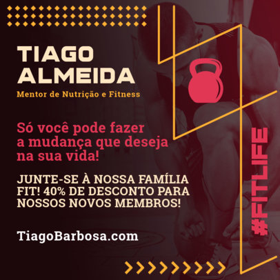 Fitness Instagram Post Maker for a Wellness Exercise Program