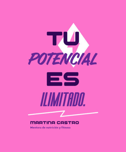 T-Shirt Design Template for Fitness Enthusiasts With a Motivational Quote