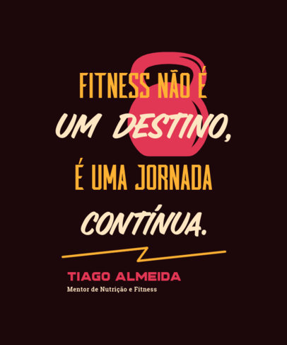 Fitness T-Shirt Design Maker for a Workout Studio Featuring a Quote