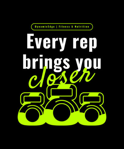 T-Shirt Design Creator With a Fitness Theme and a Wellness Quote