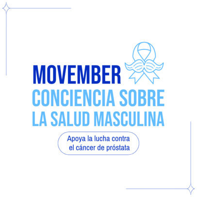 Instagram Post Template Featuring a Men's Cancer Awareness Theme for Movember
