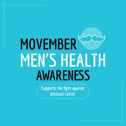 Movember Movement Instagram Post Maker With a Men's Health Awareness Theme