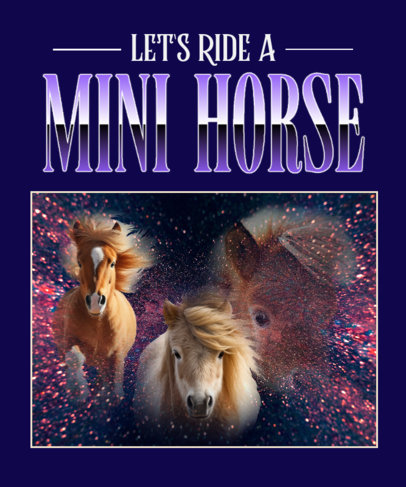 Retro-Style T-Shirt Design Maker Featuring an AI-Created Horse Meme 